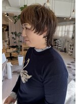 リベラル(liberal)&nbsp;ワンブリーチ 白髪ぼかし マッシュウルフ【30代/40代/50代】