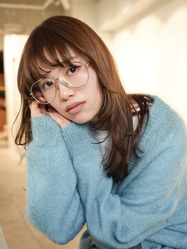 ラヴィズム 長岡店(LUVISM) 韓国/顔周りレイヤー/ダブルカラー/ベージュ/前髪新潟長岡宮関◆