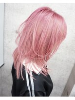 ヘアテリア リュウ 大塚(hair teria ryu) フルブリーチ/ペールピンク/ミディアムウルフ
