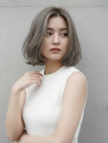 ヘアサロンエム 川越(HAIR SALON M)&nbsp;グレージュ×切りっぱなしボブ×20代30代外ハネボブ/顔周り