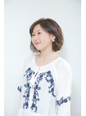 ボブ×ナチュラルパーマ