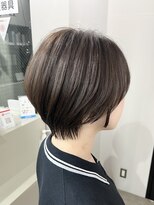 リグ 横浜(Lig.) ココアブラウンハンサムショート暗めカラー大人ショートヘア横浜