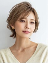 Heart's美人設計と白髪ぼかし専門店 青山表参道店 脱白髪染め/ショートヘア【ハーツ】&nbsp;白髪ぼかし脱白髪染め似合わせショートボブ40代50代60代