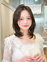 ロンド シャルム 吉祥寺(Lond charme)&nbsp;グレージュブラウン/ミディアムレイヤー/韓国巻き/顔周りカット