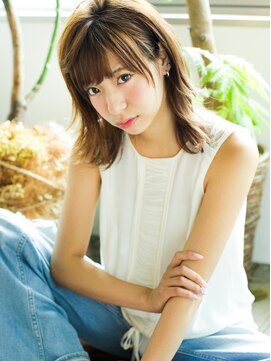 アフロート ディル(AFLOAT D'L) 《AFLOATディル裕二朗》外はね無造作ミディアムヘア