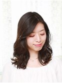 【下北沢*I'll b hair*】黒髪ナチュラルウェーブ