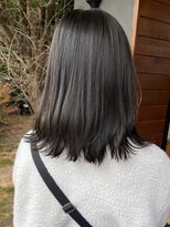 ヘア プロデュース キュオン(hair produce CUEON.) レイヤーロブ×オリーブグレージュ