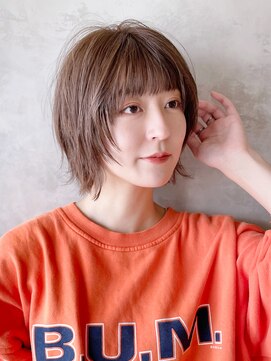 アイティーバイアルバム 松戸店(IT by ALBUM) ショートウルフ_ショコラベージュボブルフベビーバング_8881