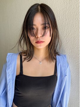 ロンドエニカ 大宮(Lond enika) 大人ガーリーシルキーベージュ×顔まわりレイヤー