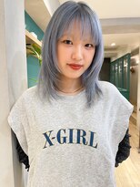 エミス バイ メルト 吉祥寺(emis by melt)&nbsp;【堀惠】フェイスレイヤーアイスブルー吉祥寺ブリーチカラー