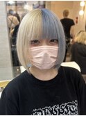 『最高難度』ブロンドと水色のツートンカラー♪あゆむ
