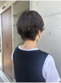レディースパーマ30代40代小顔ハンサムショートボブ透明感