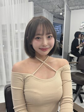 ハピネス 梅田茶屋町店(HAPPINESS) 韓国ボブ/髪質改善/顔まわり/ブリーチなし/グレージュ