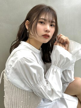 ジーナエス 札幌(Zina S) オリーブブラウン　顔周りレイヤー