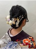 セミロングの方におすすめ卒業式ヘア