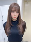 レイヤーカット/ハイレイヤー/ブルーブラック/透明感カラー