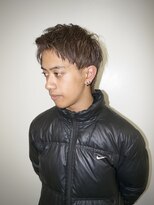 BURGメンズカットアップバングスパイキーショートスキンフェード