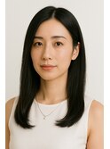 大人女性　ストレート　セミロング