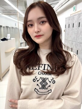 エジョン 八幡山店(Aejon) 顔まわりレイヤーカット姫カットレイヤーオリーブベージュ調布