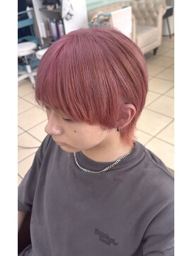 シャルティア 岩国(SHALLTIA) ハイトーン/ブリーチ/ピンク系カラー/暖色系カラー/ウルフカット