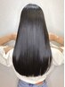 【最高に艶とナチュラルな質感】女性カット+酸性縮毛矯正ストレート ￥20,300