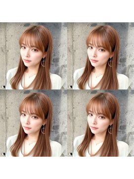 ナチュラル艶ストレート×シースルーバング