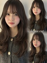 チル 福井駅前店(Chill)&nbsp;福井レイヤーカットハッシュカット韓国くびれ顔まわりオリーブ