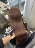 黒髪クラゲヘアー/オリーブグレー/小顔ココアベージュ