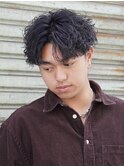 2wayシャドウパーマ/センターパート/波巻きシャドウパーマ