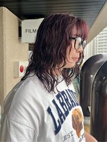 フィルム(FiLMs)&nbsp;ミディアムゆるふわパーマ/ローズブラウン/顔まわりカット