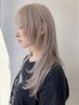【ハイトーン】デザインカット＋ハイブリーチ＋似合わせカラー ￥２２０００