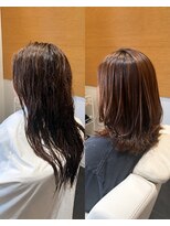 ビーアップヘアー(be:up hair) 自然な艶感の縮毛矯正スタイル