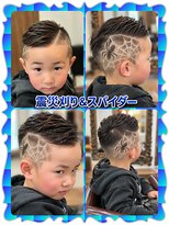 ヘアーファクトリー☆マハロ(Hair Factory☆MAHARO)&nbsp;関東震災刈☆分髪ライン＆スパイダーバリアート