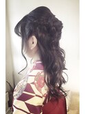 【下北沢＊I'll b hair＊】フラワー編み込みハーフアップ