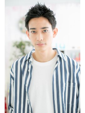 ヘアアンドビューティー ミック(Hair & Beauty miq) エッジの効いたアップバングのかき上げヘアc1