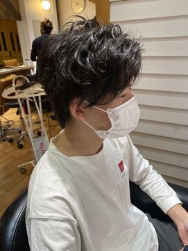 アヴァンス 天王寺店(AVANCE.) MEN'S HAIR ウルフショート×アイロンスタイリング