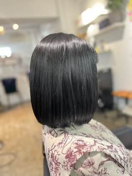 ツムグ 代官山店(TUMUGU) 透明感カラー地毛風白髪ぼかしナチュラルボブ30代40代50代代官山