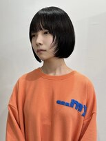 サクラ オモテサンドウ(SAKURA)&nbsp;フェイスレイヤー×ぱっつん前髪×切りっぱなしボブ