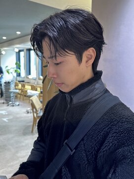 ノラ ギンザ(NORA GINZA) ダウンパーマニュアンスパーマセンターパートコンマヘア髪質改善