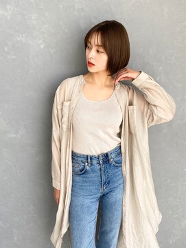 エミュー 大船店(emue) イメチェン/ホワイトブロンド/外ハネボブ/美髪/大船