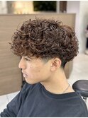 短めプードルパーマスパイラルパーママッシュツーブロック