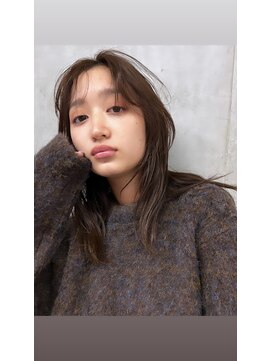 ソルトウォーター(SALT WATER) レイヤーカット/ブラウン/韓国ヘアー/ブリーチ/恵比寿/