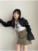 デジタルパーマウルフカットショートボブセミロング前下がりボブ
