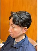 銀座　理容室　ナチュラルパーマ　フェザーパーマ