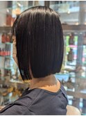 20代30代かわいい切りっぱなしボブ