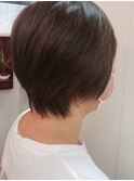 ヘナ100%カラー　ショートボブ（イエロー系ブラウン）