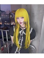 アールイーバイインク 渋谷(Re. by INK.)&nbsp;イエローメッシュロング