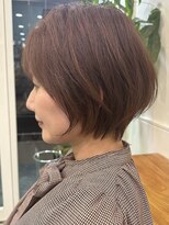 ビューエヒメ(VIEW EHIME)&nbsp;小顔カットショートボブ大人可愛いアッシュオリーブ