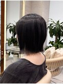 オリーブグレー/ボブ/顔周り/小顔/レイヤー/髪質改善/縮毛矯正