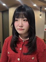 サロンドジョー(salon de joe) 韓国風レイヤーカット/レイヤーカット/セミロングレイヤー